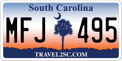 SC license plate MFJ495