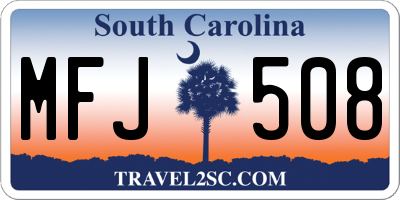 SC license plate MFJ508