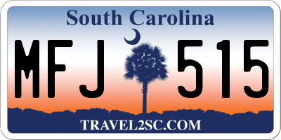 SC license plate MFJ515
