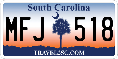 SC license plate MFJ518