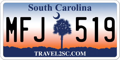 SC license plate MFJ519