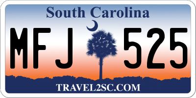 SC license plate MFJ525