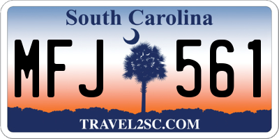 SC license plate MFJ561