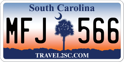 SC license plate MFJ566