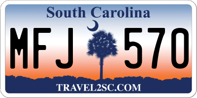 SC license plate MFJ570