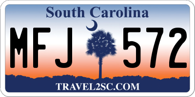 SC license plate MFJ572