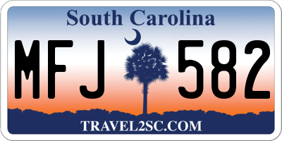 SC license plate MFJ582