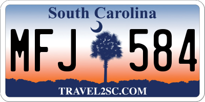 SC license plate MFJ584