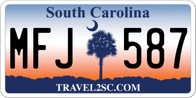 SC license plate MFJ587