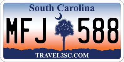 SC license plate MFJ588