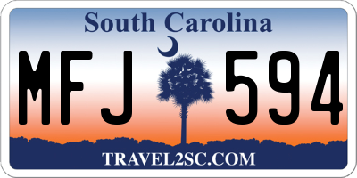 SC license plate MFJ594