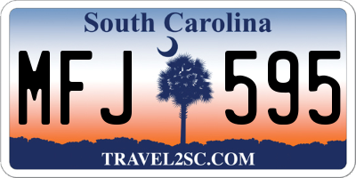 SC license plate MFJ595