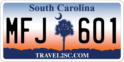 SC license plate MFJ601