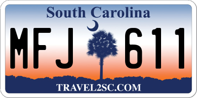 SC license plate MFJ611