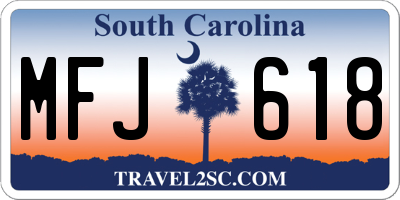SC license plate MFJ618