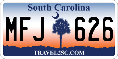 SC license plate MFJ626