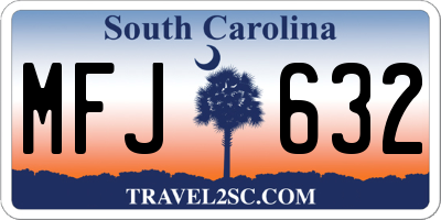 SC license plate MFJ632