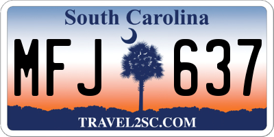SC license plate MFJ637