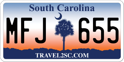 SC license plate MFJ655