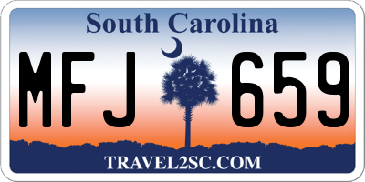 SC license plate MFJ659