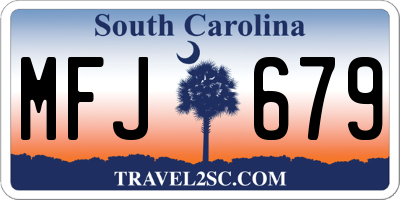 SC license plate MFJ679