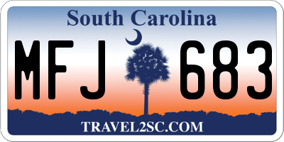 SC license plate MFJ683