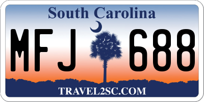 SC license plate MFJ688