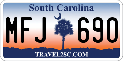 SC license plate MFJ690