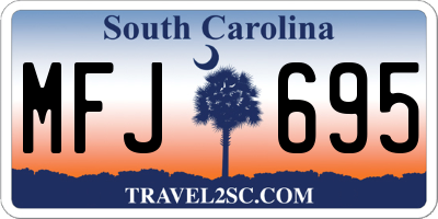 SC license plate MFJ695