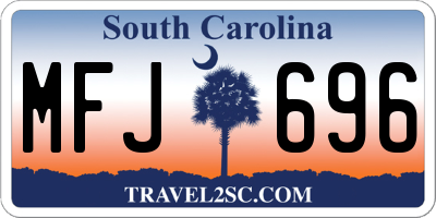 SC license plate MFJ696