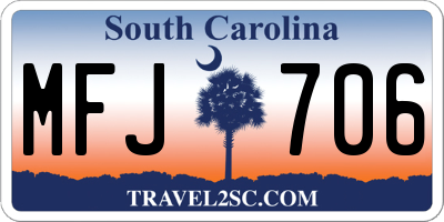 SC license plate MFJ706