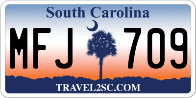 SC license plate MFJ709