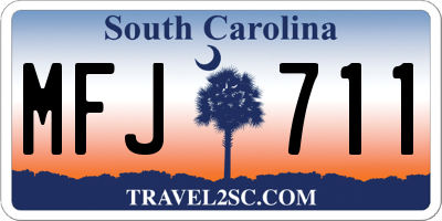 SC license plate MFJ711