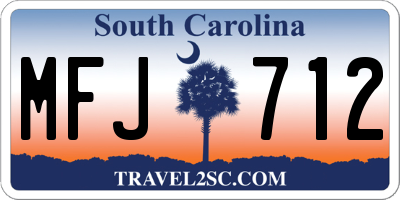 SC license plate MFJ712