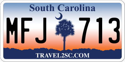 SC license plate MFJ713