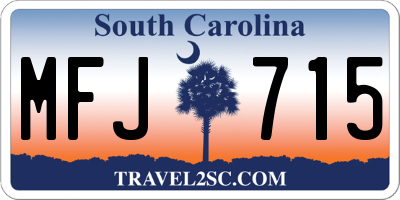 SC license plate MFJ715