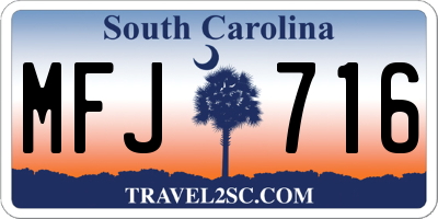 SC license plate MFJ716
