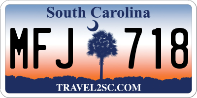 SC license plate MFJ718