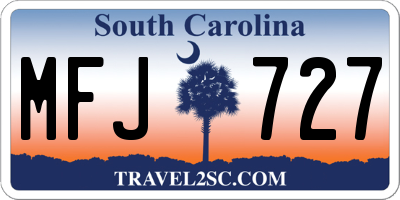 SC license plate MFJ727