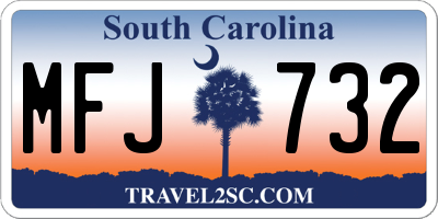 SC license plate MFJ732