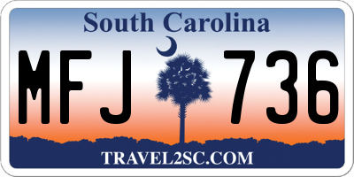 SC license plate MFJ736