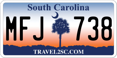 SC license plate MFJ738