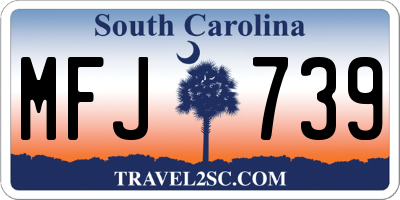 SC license plate MFJ739