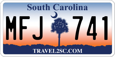 SC license plate MFJ741
