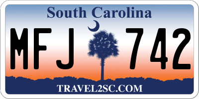 SC license plate MFJ742