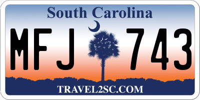SC license plate MFJ743