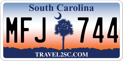 SC license plate MFJ744