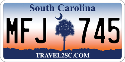 SC license plate MFJ745