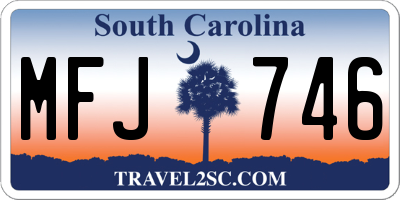 SC license plate MFJ746