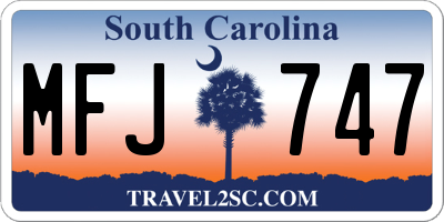 SC license plate MFJ747
